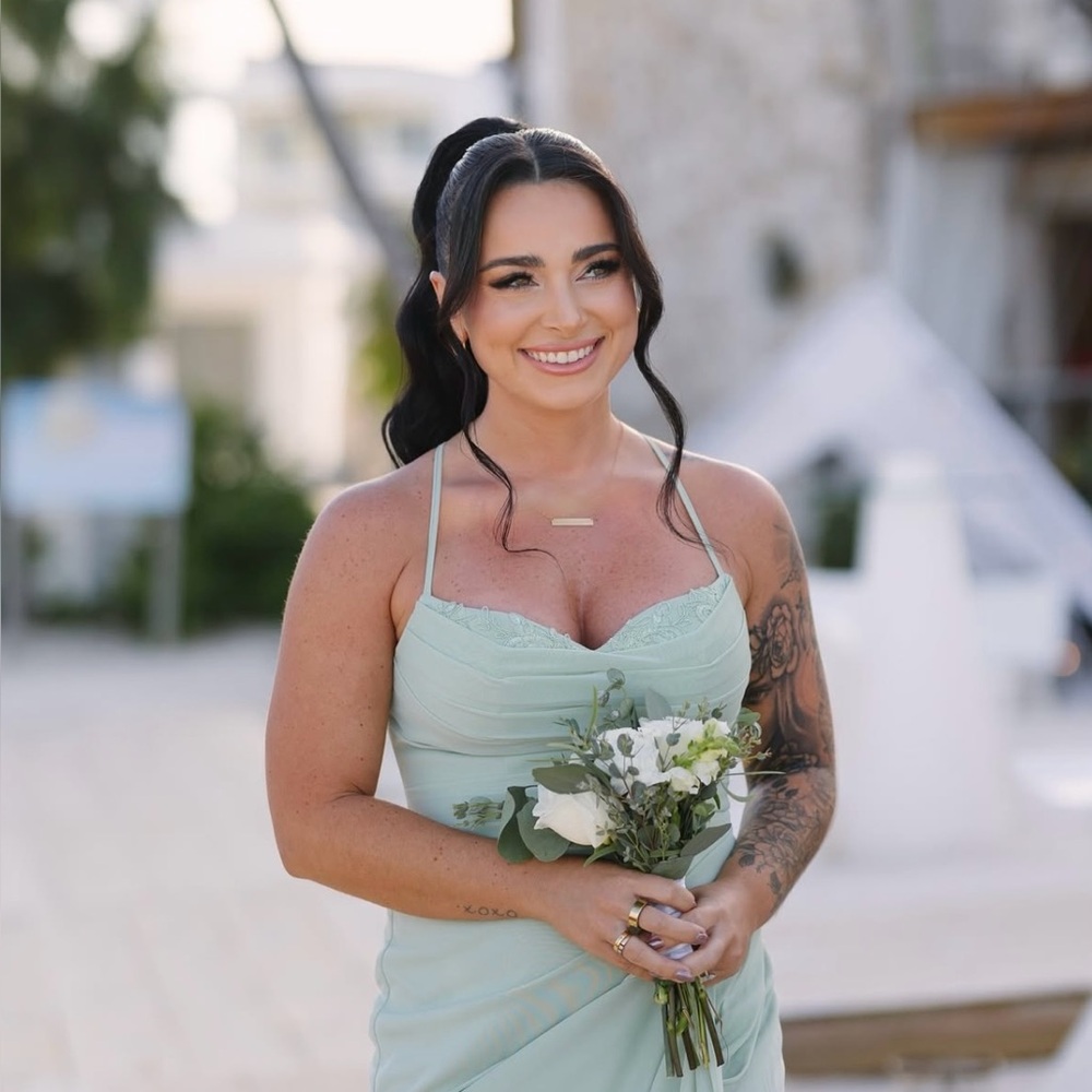 Azazie Dress in Sage Green